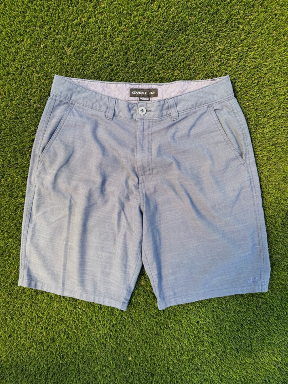 O'Neill Men's Light Blue Flat-Front Shorts